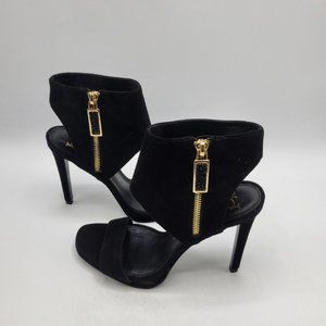 Vince Camuto Black Haylee High-heel Suede Sandal
